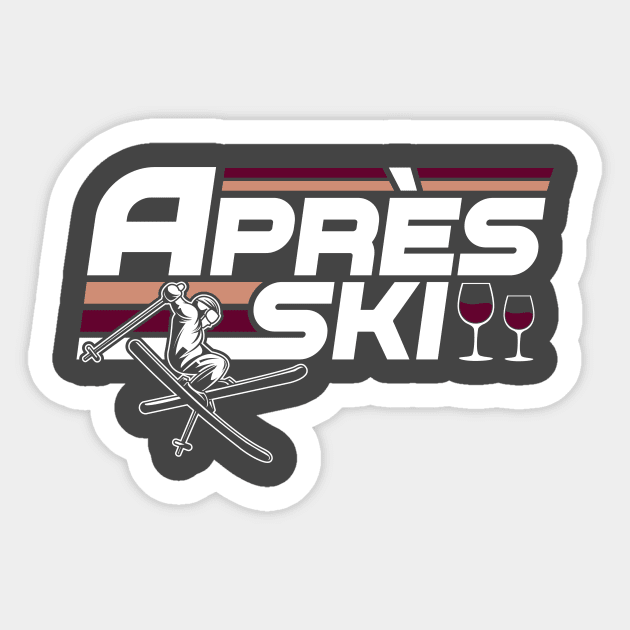 Apres Ski Funny Skiing Winter Sticker by MandeesCloset